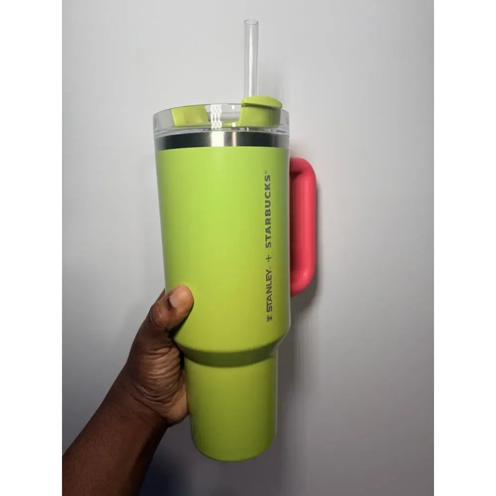 Stanley X Starbucks China 2023 MUSIC CARNIVAL GREEN 40oz Tumbler BNWT RARE! - Picture 3 of 7